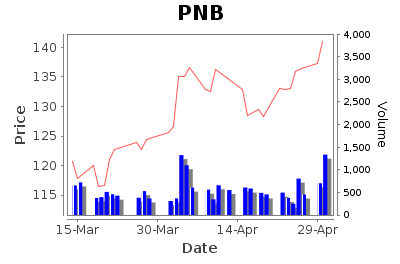 PNB Daily Price Chart